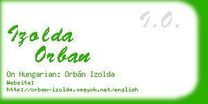 izolda orban business card